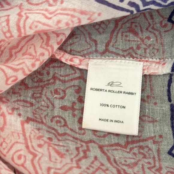 Roller Rabbit Tunic Top Swim Coverup XXS Resortwear Preppy Country Club Boho - Picture 8 of 10